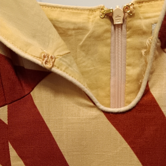 Mon Renn| *Missing* Hook Surreal Midi Dress 100% Cotton Abstract Print US M Tag - Picture 4 of 13